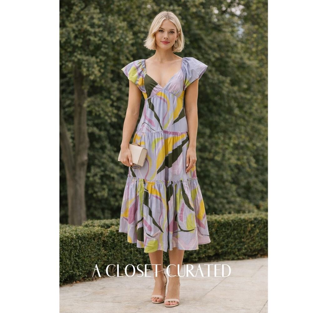 La Ligne Stella Maxi Dress Purple Small NEW